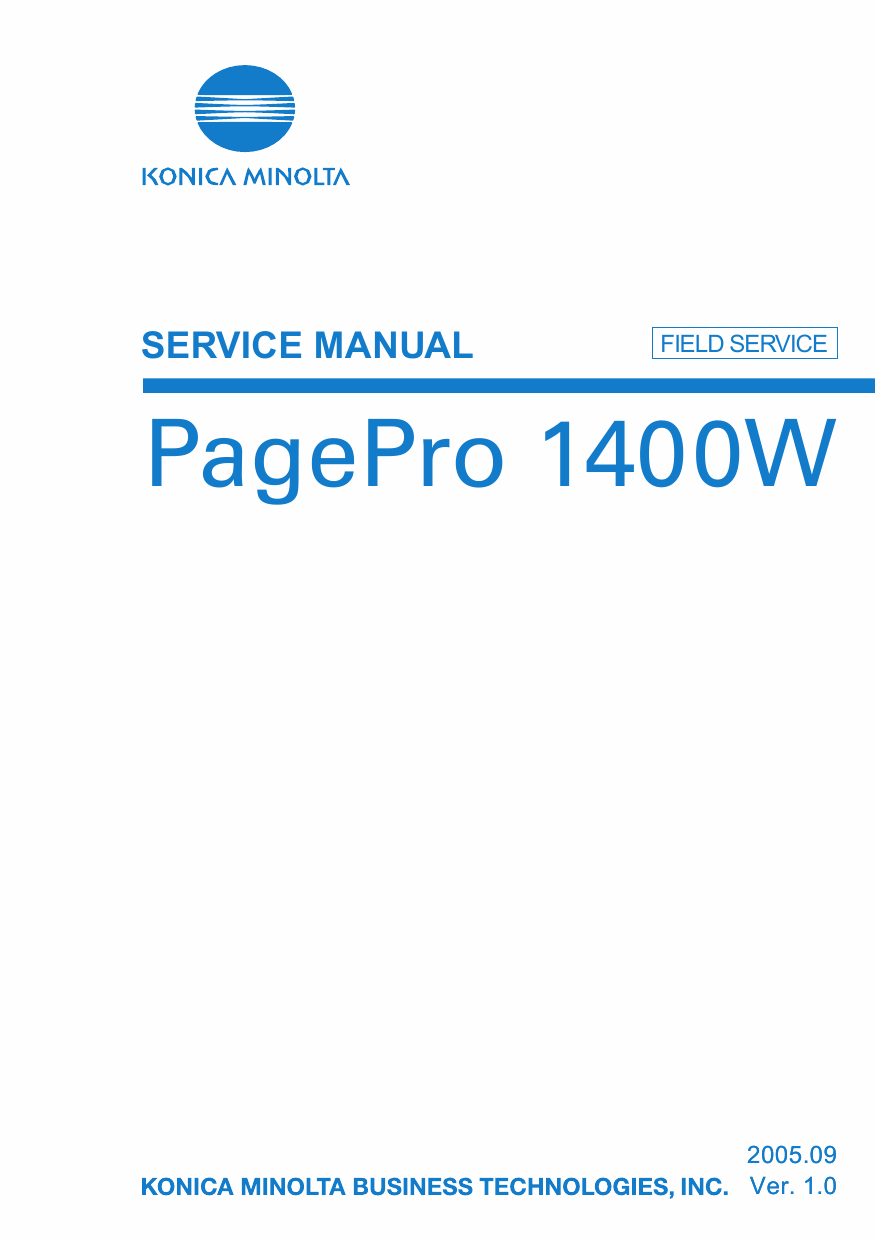 Konica-Minolta pagepro 1400W FIELD-SERVICE Service Manual-1